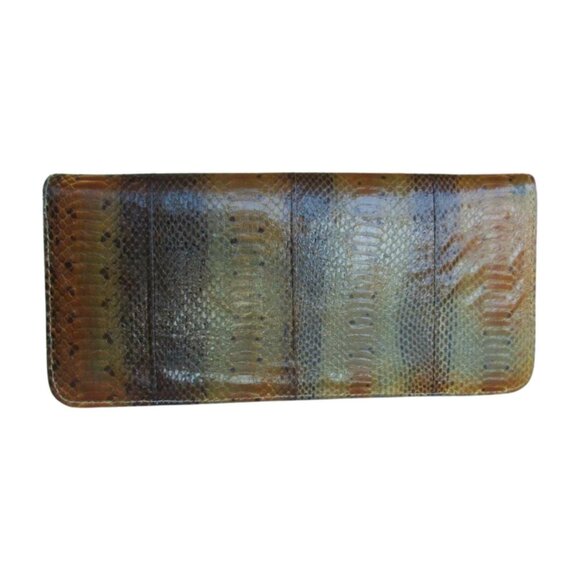 Vintage Genuine Snake Skin Leather Clutch Purse - Picture 5 of 7